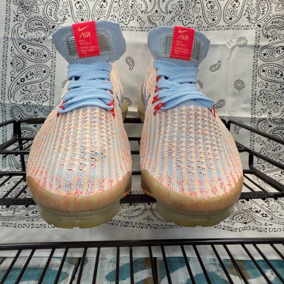 Nike Air VaporMax Flyknit 3 Orange Running Shoes Sneakers Women's Size 5.5 - Picture 4 of 9